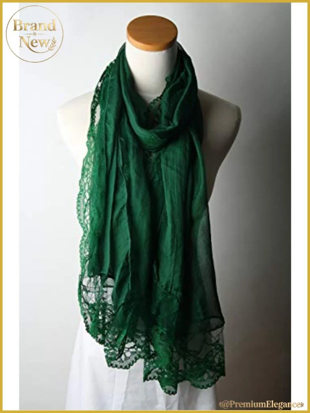 Chiffon Extra Long Sheer Lace Scarf Lightweight Evening Wrap